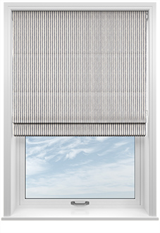Emily Bond Oscar Stripe, Indigo - Roman Blind